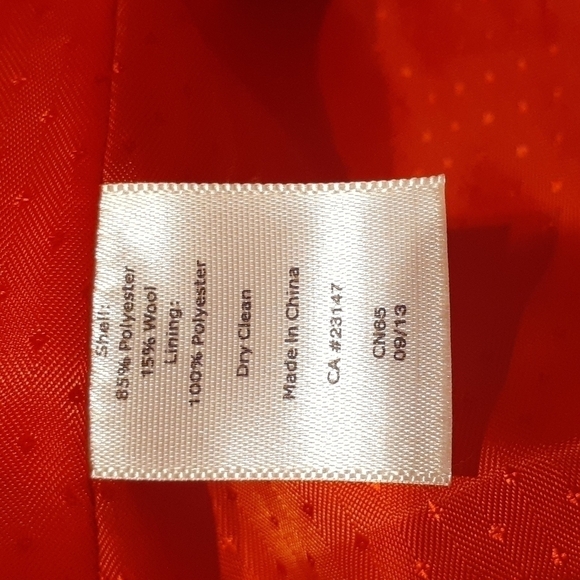 Talbots Womens Blazer Jacket Red Wool Tweed Fringe Christmas Holiday Size 10 - Picture 5 of 8